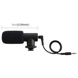 PULUZ Microfono professionale per interviste audio stereo da 3,5 mm per regis...