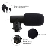 PULUZ Microfono professionale per interviste audio stereo da 3,5 mm per regis...