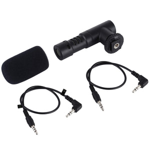 PULUZ Microfono professionale per interviste audio stereo da 3,5 mm per regis...