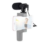 PULUZ Microfono professionale per interviste audio stereo da 3,5 mm per regis...