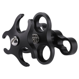 PULUZ Morsetto a sfera tripla Staffa per fotocamera subacquea Morsetto per to...