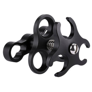 PULUZ Morsetto a sfera tripla Staffa per fotocamera subacquea Morsetto per to...