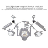 PULUZ Morsetto a sfera tripla Staffa per fotocamera subacquea Morsetto per to...