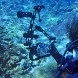 PULUZ Morsetto a sfera tripla Staffa per fotocamera subacquea Morsetto per to...