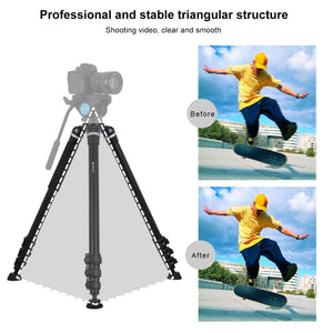 Trépied en métal PULUZ avec pieds pliables en 4 sections pour ...