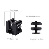 PULUZ Staffa di supporto in lega di alluminio con luce flash per microfono co...