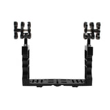 Stabilizzatore per vassoio in alluminio a doppia impugnatura PULUZ con morset...