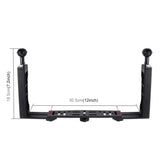 Stabilizzatore per vassoio in alluminio a doppia impugnatura PULUZ con morset...
