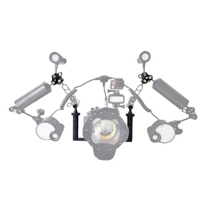 Stabilizzatore per vassoio in alluminio a doppia impugnatura PULUZ con morset...