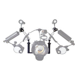 Stabilizzatore per vassoio in alluminio a doppia impugnatura PULUZ con morset...
