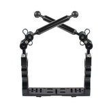 PULUZ Stabilizzatore per vassoio in alluminio a doppia impugnatura con 2 mors...