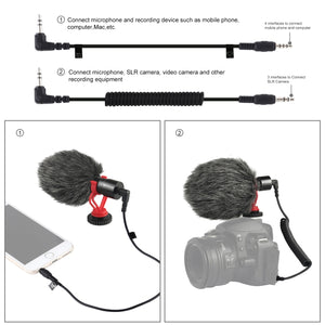PULUZ Microfono professionale per interviste a condensatore video shotgun con...