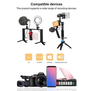 PULUZ Microfono professionale per interviste a condensatore video shotgun con...
