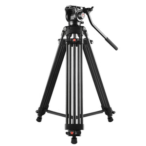 Trépied de caméra vidéo professionnel robuste en alliage d'aluminium PULUZ...