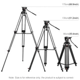 Trépied de caméra vidéo professionnel robuste en alliage d'aluminium PULUZ...