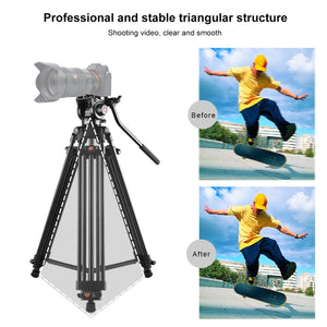 Trépied de caméra vidéo professionnel robuste en alliage d'aluminium PULUZ...