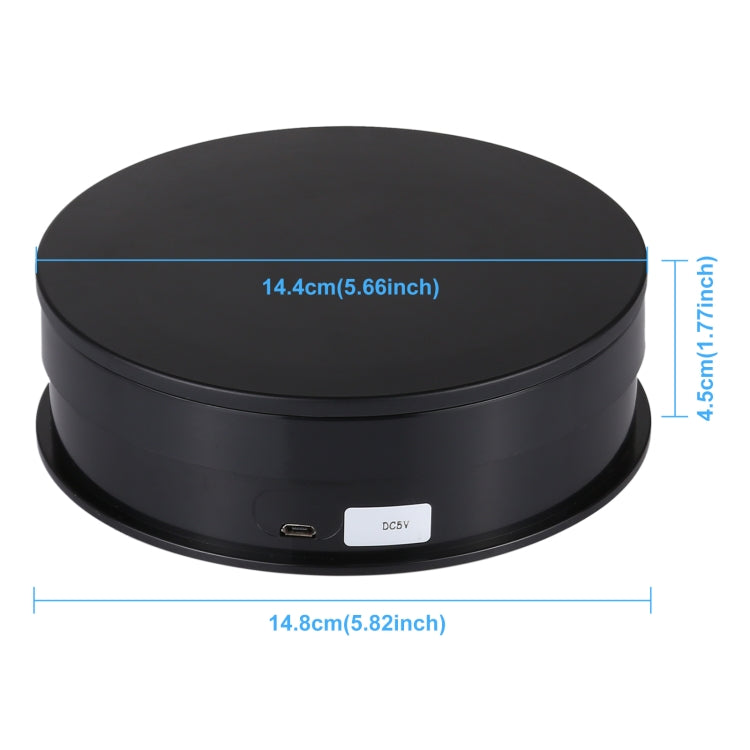PULUZ 15cm USB Platine Électrique Présentoir Vidéo Accessoires de Prise de Vue Gi...