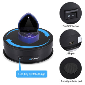 PULUZ 15cm USB Platine Électrique Présentoir Vidéo Accessoires de Prise de Vue Gi...