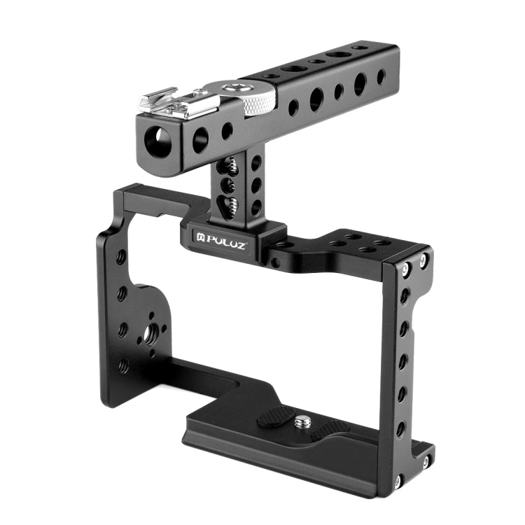 Stabilizzatore gabbia videocamera PULUZ con maniglia per Sony A6600 / ILCE-66...