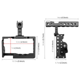 Stabilizzatore gabbia videocamera PULUZ con maniglia per Sony A6600 / ILCE-66...