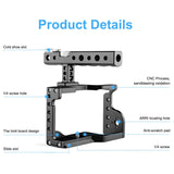 Stabilizzatore gabbia videocamera PULUZ con maniglia per Sony A6600 / ILCE-66...