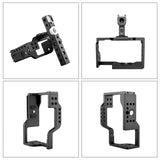 Stabilizzatore gabbia videocamera PULUZ con maniglia per Sony A6600 / ILCE-66...
