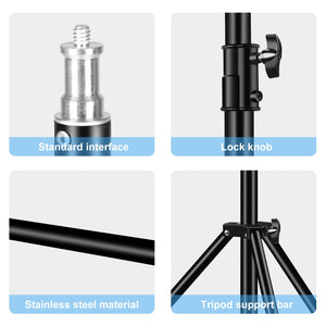 Trépied pliable PULUZ en 3 sections, hauteur 2,8 m, pour éclairage...