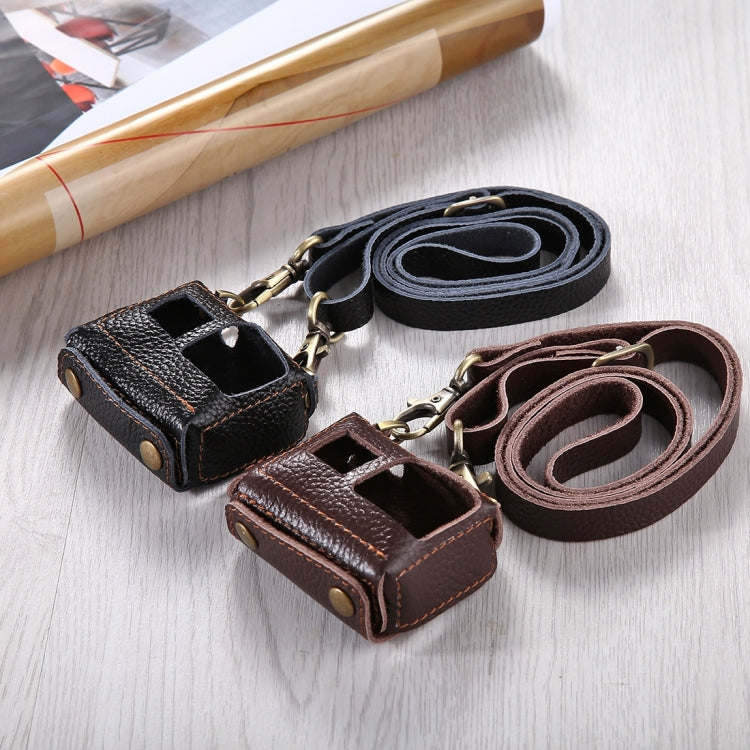 PULUZ per GoPro HERO7 Nero /6 /5 Custodia in vera pelle con texture litchi co...