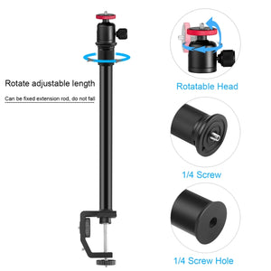 PULUZ C Morsetto Supporto per lampada Estensione per albero centrale Kit supp...