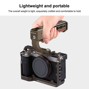 Maniglia superiore in legno per fotocamera PULUZ con supporto per slitta fred...