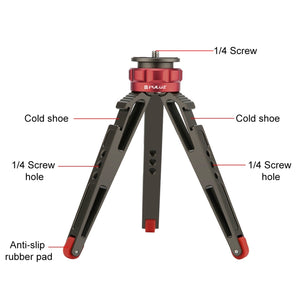 PULUZ Supporto per treppiede da tavolo per vlogging live con basi per scarpe ...