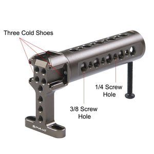 PULUZ Handheld-Videostabilisator, oberer Griff mit 3 Halterungen für...