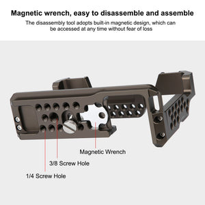 PULUZ Stabilizzatore Gabbia Videocamera per Sony A7 III e A7M3 / A7R3 e A7R I...
