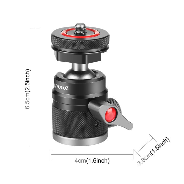 Supporto per treppiede con testa a sfera in lega di alluminio PULUZ con base ...
