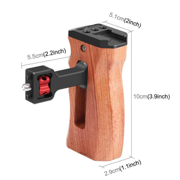 PULUZ 1/4 Zoll Schraube Universalkamera Seitlicher Holzgriff...