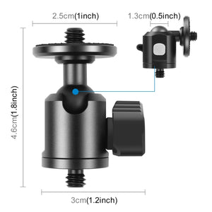 Adaptateur de rotule de trépied en métal PULUZ avec vis externe ...