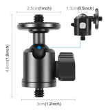 Adaptateur de rotule de trépied en métal PULUZ avec vis externe ...