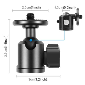 PULUZ Metall-Stativ-Kugelkopfadapter mit Innenschraube ...