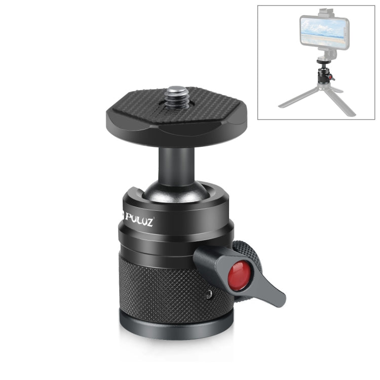 PULUZ 360 Panorama Adattatore per testa a sfera per treppiede in lega di allu...