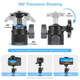 PULUZ 360 Panorama Adattatore per testa a sfera per treppiede in lega di allu...