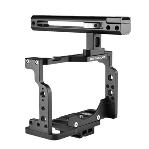 PULUZ Gabbia per videocamera Rig per riprese cinematografiche con maniglia pe...