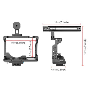 PULUZ Gabbia per videocamera Rig per riprese cinematografiche con maniglia pe...