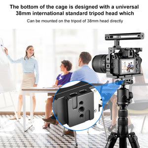 PULUZ Gabbia per videocamera Rig per riprese cinematografiche con maniglia pe...