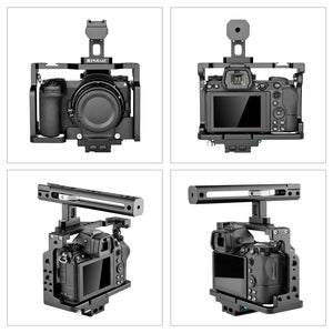 PULUZ Gabbia per videocamera Rig per riprese cinematografiche con maniglia pe...
