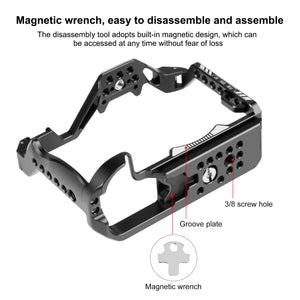 Per Canon EOS R7 PULUZ Metal Camera Cage Stabilizzatore Rig������������������...