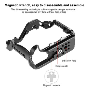 Per Canon EOS R10 PULUZ Metal Camera Cage Stabilizzatore Rig�����������������...
