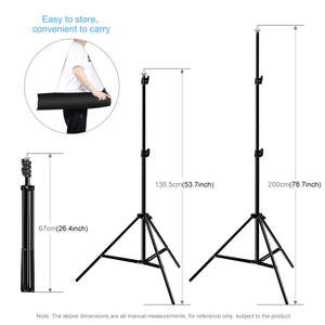 PULUZ 2 x 3 m Supporto per sfondo per studio fotografico Supporto per barra t...