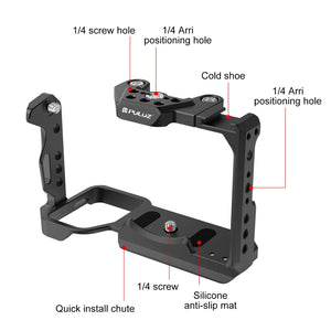 Per Sony ILME-FX30 / FX3 PULUZ Stabilizzatore con gabbia per fotocamera in me...