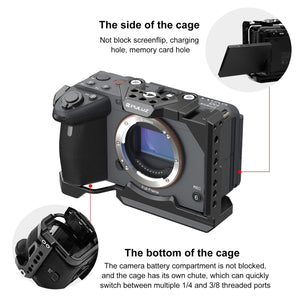 Per Sony ILME-FX30 / FX3 PULUZ Stabilizzatore con gabbia per fotocamera in me...