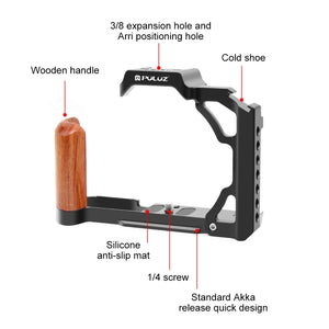 Per Nikon ZFC PULUZ Manico in legno Metallo Camera Cage Stabilizzatore Rig���...